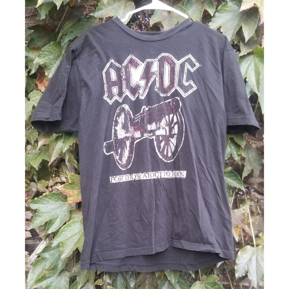AC/DC For Those About To Rock Cannon Black Rockware T-Shirt Size XL
